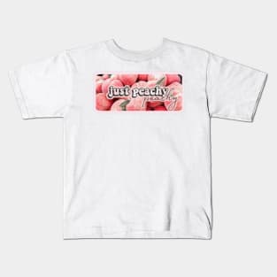 Peachy preach milk feminine cute kawaii pink vintage retro aesthetic beautiful dream love romantic Kids T-Shirt